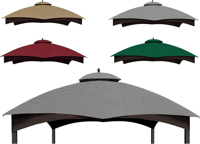 SCOCANOPY Replacement Top for The Lowe's Gazebo Model #GF-12S004B-1 / GF-12S004BTO (Grey Ripstop) - Image 1